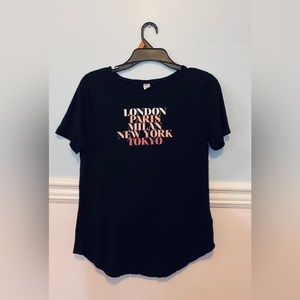 Cities T-shirt, black, Old Navy